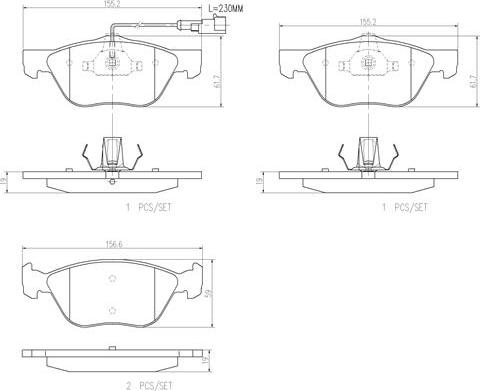 Brembo P23112N - Brake Pad Set, disc brake autospares.lv