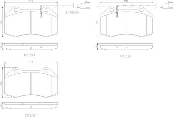 Brembo P23139N - Brake Pad Set, disc brake autospares.lv