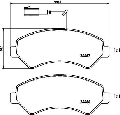 Brembo P 23 136 - Brake Pad Set, disc brake autospares.lv