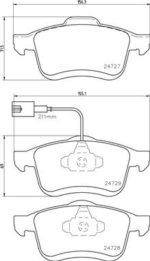 Brembo P 23 130 - Brake Pad Set, disc brake autospares.lv