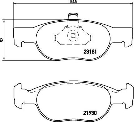 Brembo P 23 125 - Brake Pad Set, disc brake autospares.lv