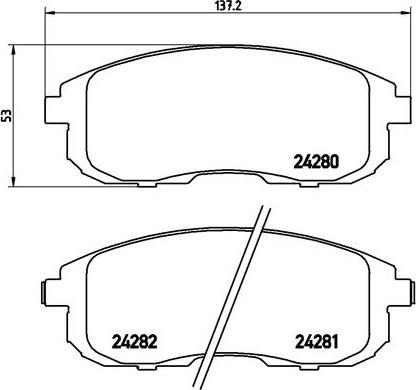 Brembo P 23 126 - Brake Pad Set, disc brake autospares.lv