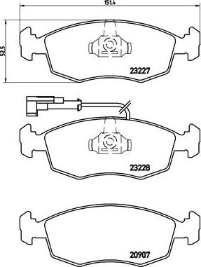 Brembo P 23 121 - Brake Pad Set, disc brake autospares.lv