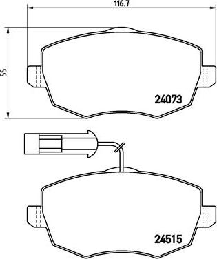 Brembo P 23 128 - Brake Pad Set, disc brake autospares.lv