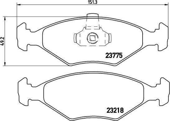 Brembo P 23 123 - Brake Pad Set, disc brake autospares.lv