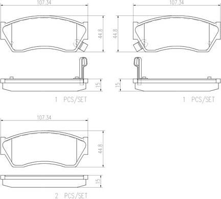 Brembo P79005N - Brake Pad Set, disc brake autospares.lv