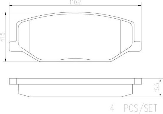 Brembo P79001N - Brake Pad Set, disc brake autospares.lv