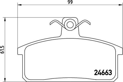 Brembo P 79 007 - Brake Pad Set, disc brake autospares.lv