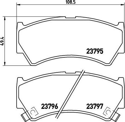 Brembo P 79 013 - Brake Pad Set, disc brake autospares.lv