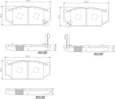 Brembo P79031N - Brake Pad Set, disc brake autospares.lv