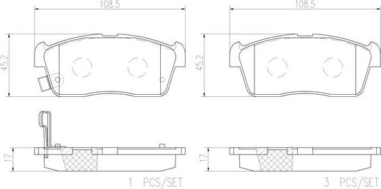 Brembo P79020N - Brake Pad Set, disc brake autospares.lv