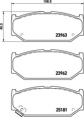 HELLA PAGID 355015751 - Brake Pad Set, disc brake autospares.lv