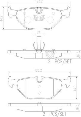 Brembo P71006N - Brake Pad Set, disc brake autospares.lv