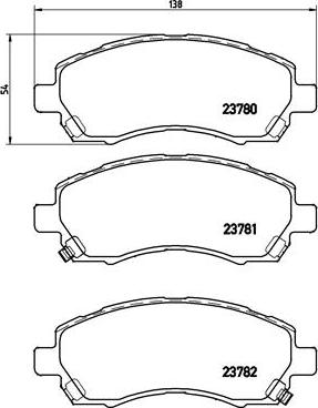 Brembo P 78 009 - Brake Pad Set, disc brake autospares.lv