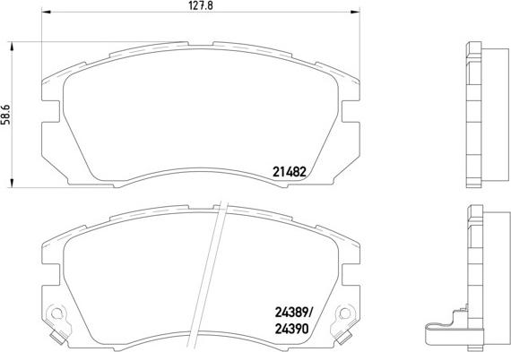 Brembo P 78 007 - Brake Pad Set, disc brake autospares.lv