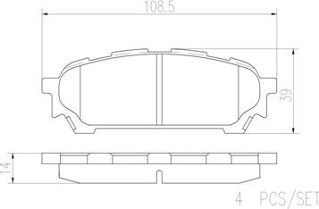 Brembo P78014N - Brake Pad Set, disc brake autospares.lv