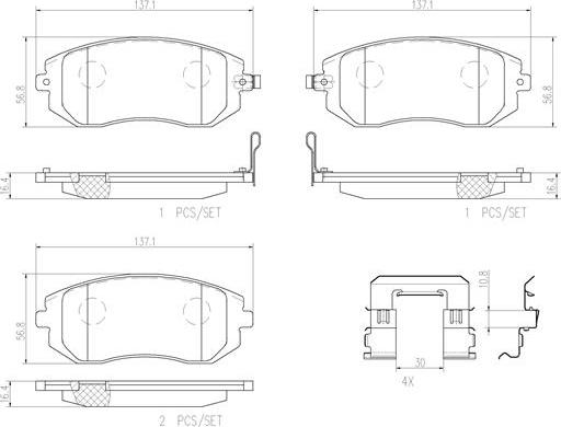 Brembo P78013N - Brake Pad Set, disc brake autospares.lv