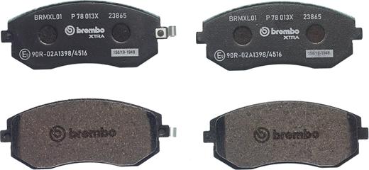 Brembo P 78 013X - Brake Pad Set, disc brake autospares.lv