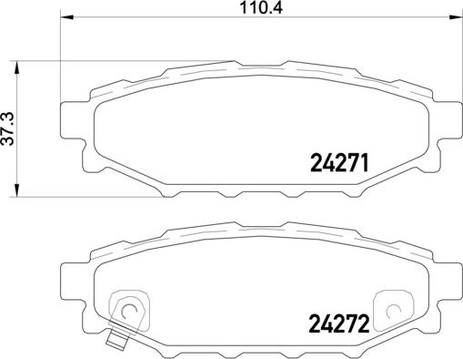 Brembo P 78 020X - Brake Pad Set, disc brake autospares.lv