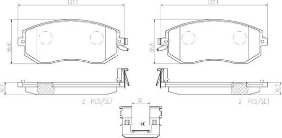 Brembo P78021N - Brake Pad Set, disc brake autospares.lv