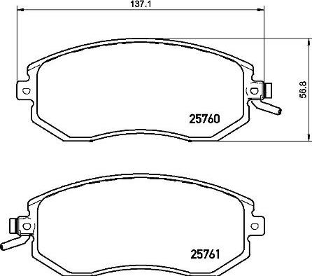 Brembo P 78 021X - Brake Pad Set, disc brake autospares.lv