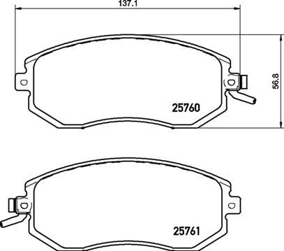 Brembo P78027N - Brake Pad Set, disc brake autospares.lv