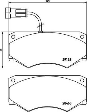 Brembo P A6 016 - Brake Pad Set, disc brake autospares.lv