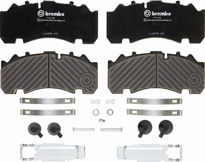 Brembo P A1 103 - Brake Pad Set, disc brake autospares.lv
