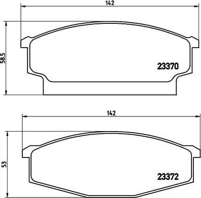 Brembo P B1 001 - Brake Pad Set, disc brake autospares.lv