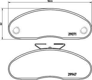 Brembo P B7 001 - Brake Pad Set, disc brake autospares.lv