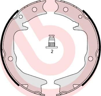 Brembo S 54 519 - Brake Shoe Set, parking brake autospares.lv