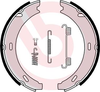 Brembo S 50 502 - Brake Shoe Set, parking brake autospares.lv