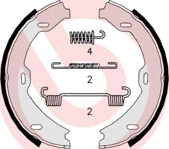 Brembo S 50 518 - Brake Shoe Set, parking brake autospares.lv