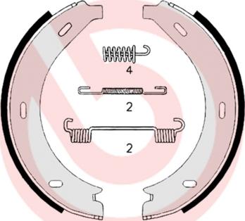 Brembo S 50 517 - Brake Shoe Set, parking brake autospares.lv