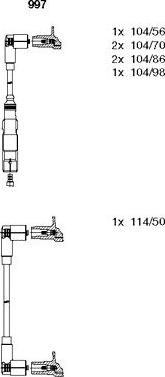 Bremi 997 - Ignition Cable Kit autospares.lv