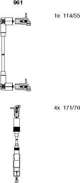 Bremi 961 - Ignition Cable Kit autospares.lv