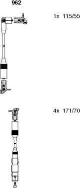 Bremi 962 - Ignition Cable Kit autospares.lv