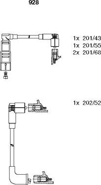 Bremi 928 - Ignition Cable Kit autospares.lv