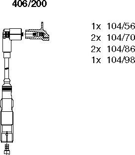 Bremi 406/200 - Ignition Cable Kit autospares.lv