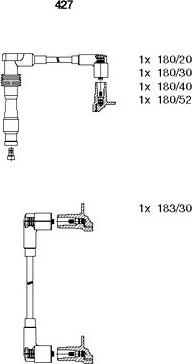 Bremi 427 - Ignition Cable Kit autospares.lv