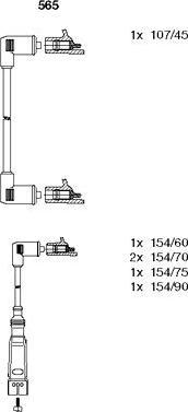 Bremi 565 - Ignition Cable Kit autospares.lv