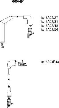 Bremi 600/491 - Ignition Cable Kit autospares.lv