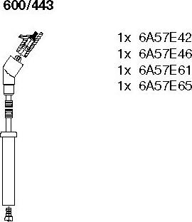 Bremi 600/443 - Ignition Cable Kit autospares.lv