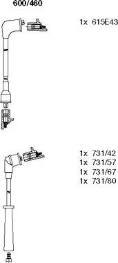 Bremi 600/460 - Ignition Cable Kit autospares.lv