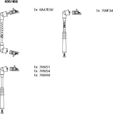 Bremi 600/468 - Ignition Cable Kit autospares.lv