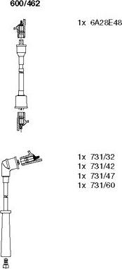 Bremi 600/462 - Ignition Cable Kit autospares.lv