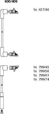 Bremi 600/409 - Ignition Cable Kit autospares.lv