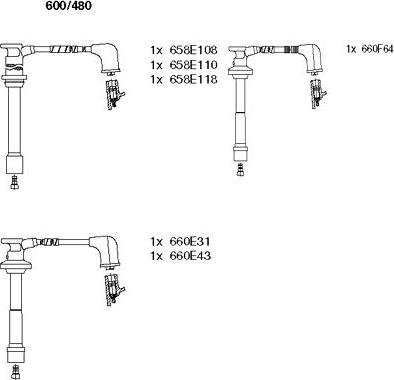 Bremi 600/480 - Ignition Cable Kit autospares.lv