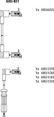 Bremi 600/431 - Ignition Cable Kit autospares.lv