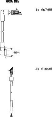 Bremi 600/195 - Ignition Cable Kit autospares.lv